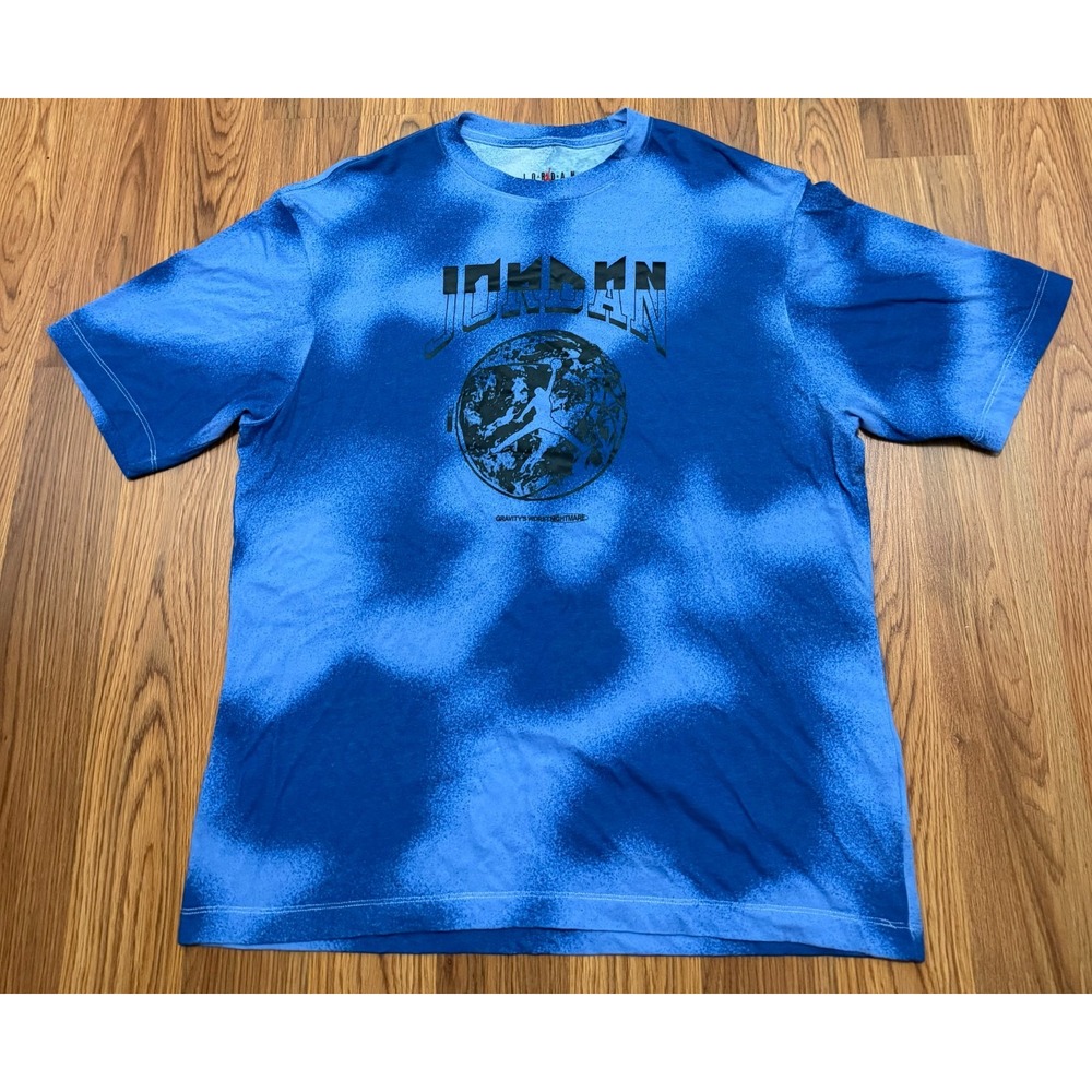 Jordan T Shirt Mens Medium Graphic Double Sided Spray Print Jumpman